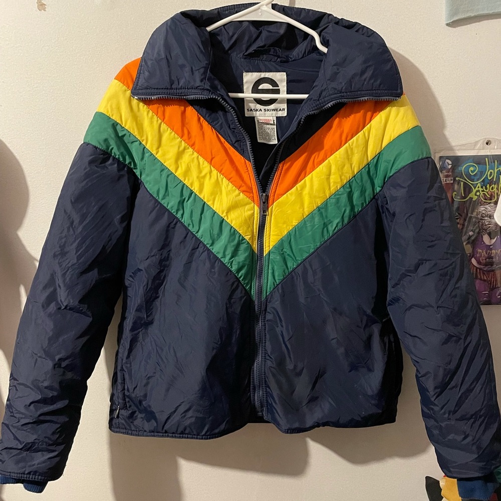 Saska skiwear vintage 70s 80s retro coat